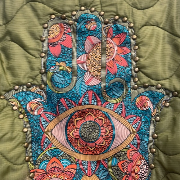 Hamsa studded army liner Quilted Jacket - Picture 4 of 4